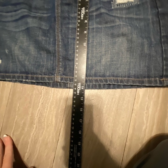 NEW Ann Taylor Loft  Distressed Jeans Mini Skirt Blue Denim Women 4 - Picture 3 of 5